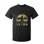 Funny Mardi Gras Bigfoot T Shirt For Kid Six Seven Meme