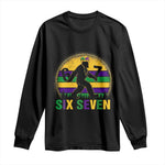 Funny Mardi Gras Bigfoot Long Sleeve Shirt Six Seven Meme
