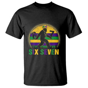 Funny Mardi Gras Bigfoot T Shirt Six Seven Meme