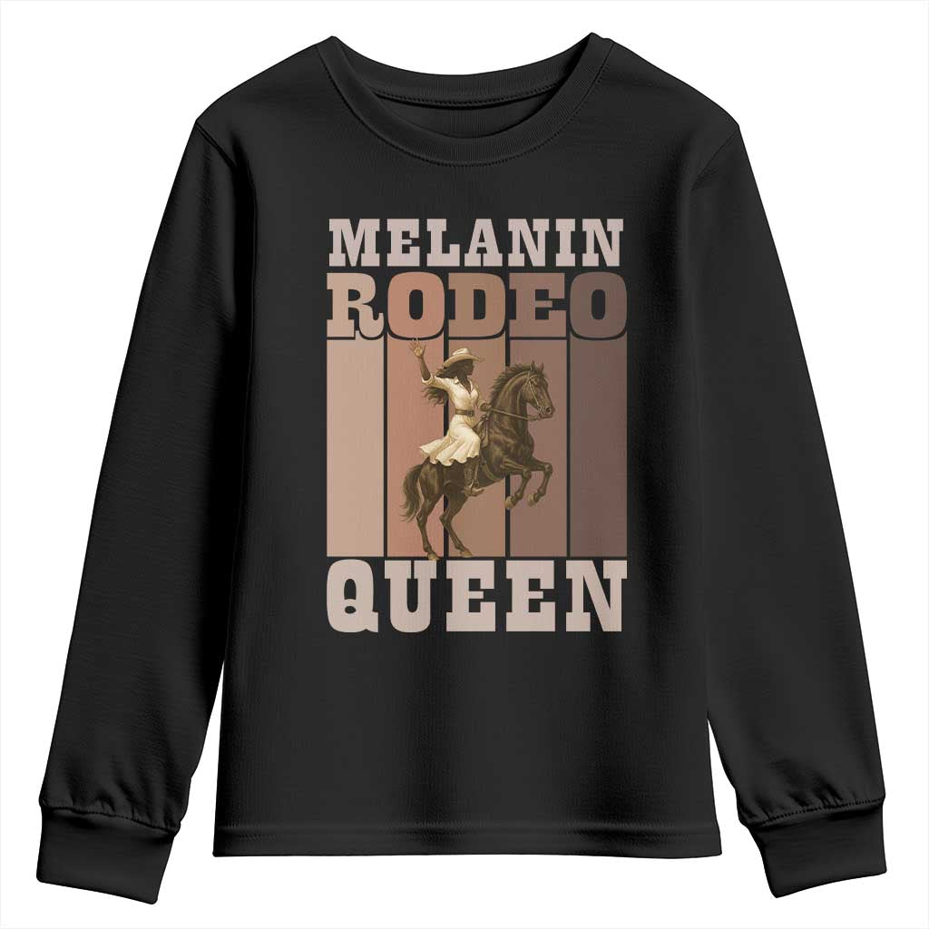 African American Cowgirl Youth Sweatshirt Melanin Rodeo Queen Western Country - African Pride