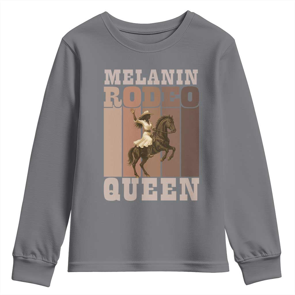 African American Cowgirl Youth Sweatshirt Melanin Rodeo Queen Western Country - African Pride