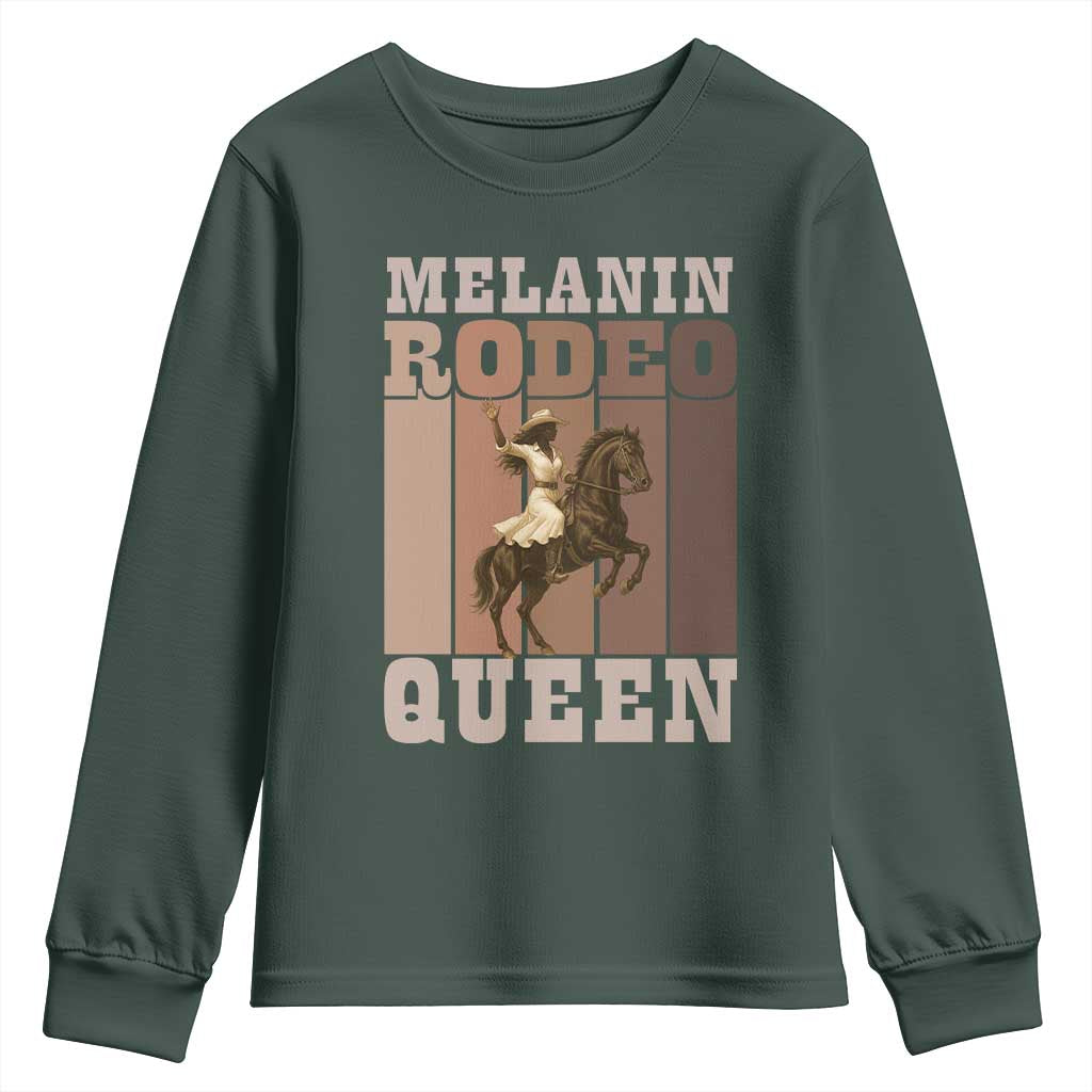 African American Cowgirl Youth Sweatshirt Melanin Rodeo Queen Western Country - African Pride