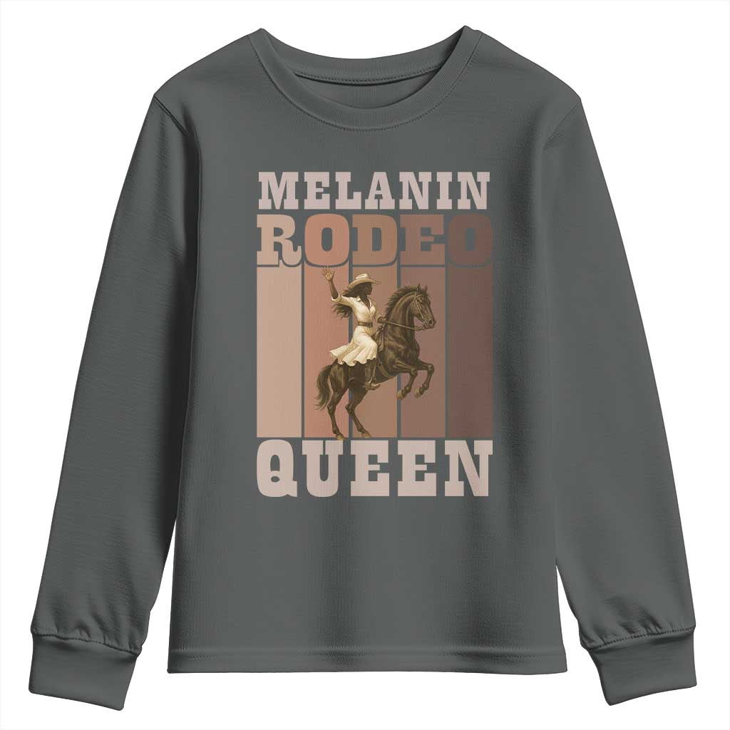 African American Cowgirl Youth Sweatshirt Melanin Rodeo Queen Western Country - African Pride