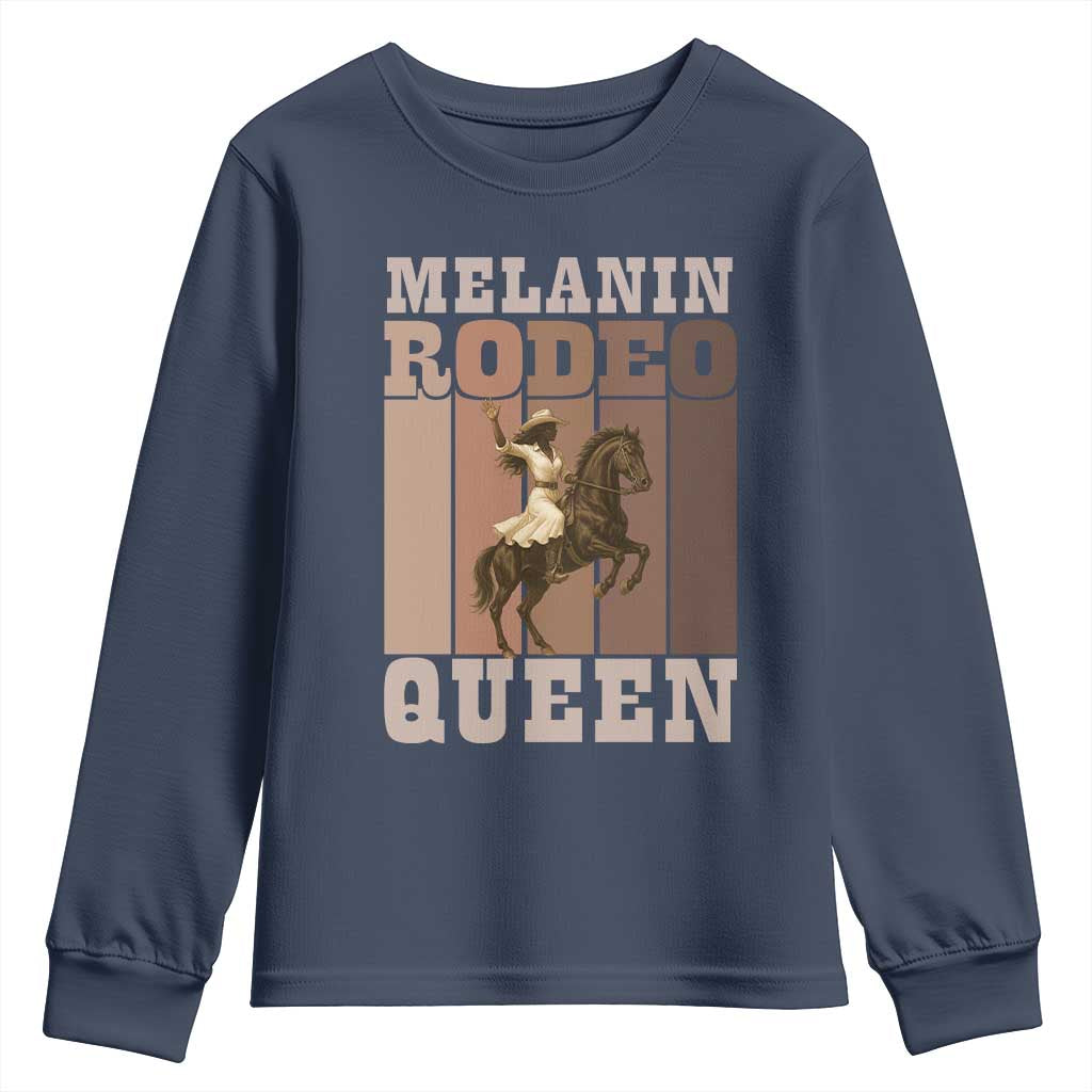 African American Cowgirl Youth Sweatshirt Melanin Rodeo Queen Western Country - African Pride
