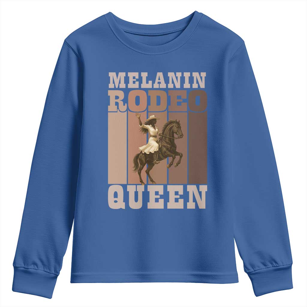 African American Cowgirl Youth Sweatshirt Melanin Rodeo Queen Western Country - African Pride
