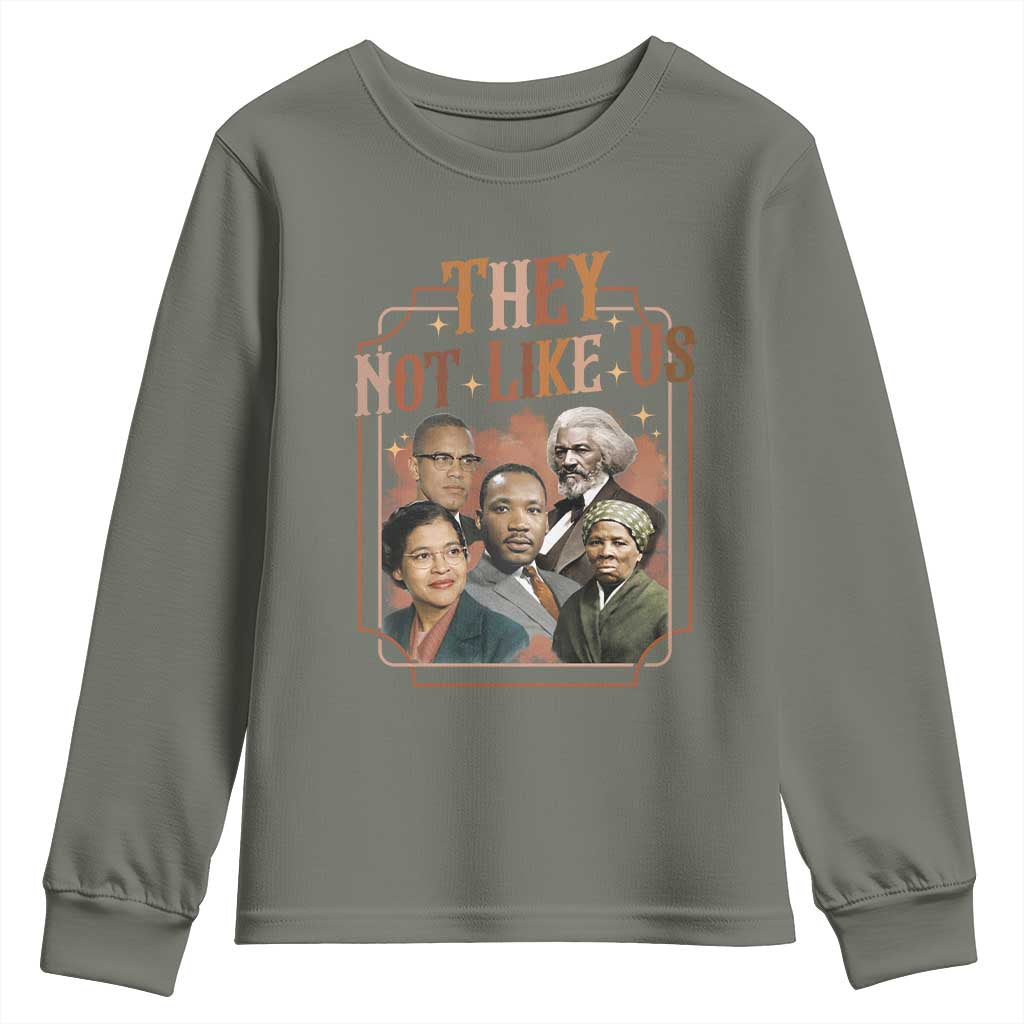 They Not Like Us Youth Sweatshirt African American History Leaders