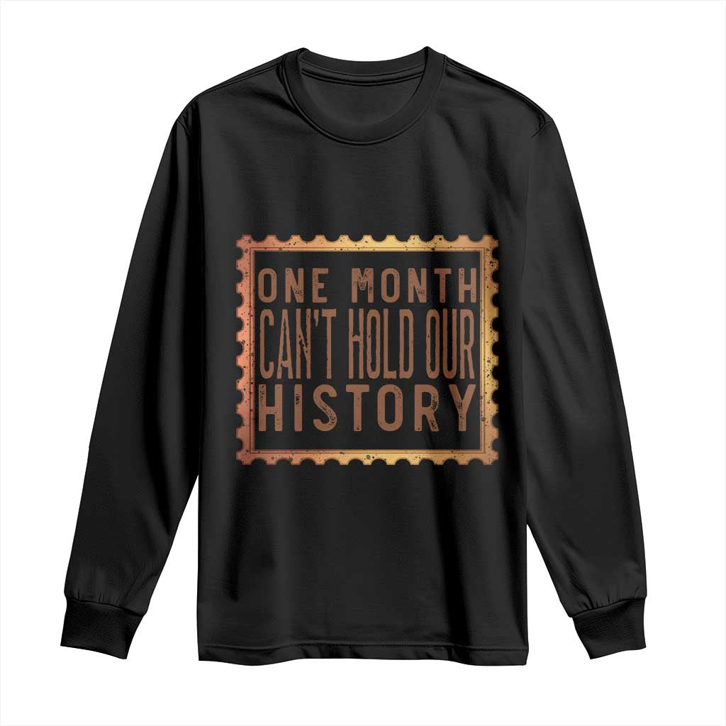 One Month Cannot Hold Our History Long Sleeve Shirt African American Gift