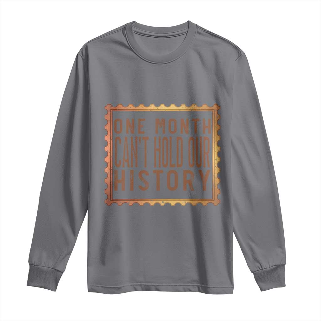 One Month Cannot Hold Our History Long Sleeve Shirt African American Gift