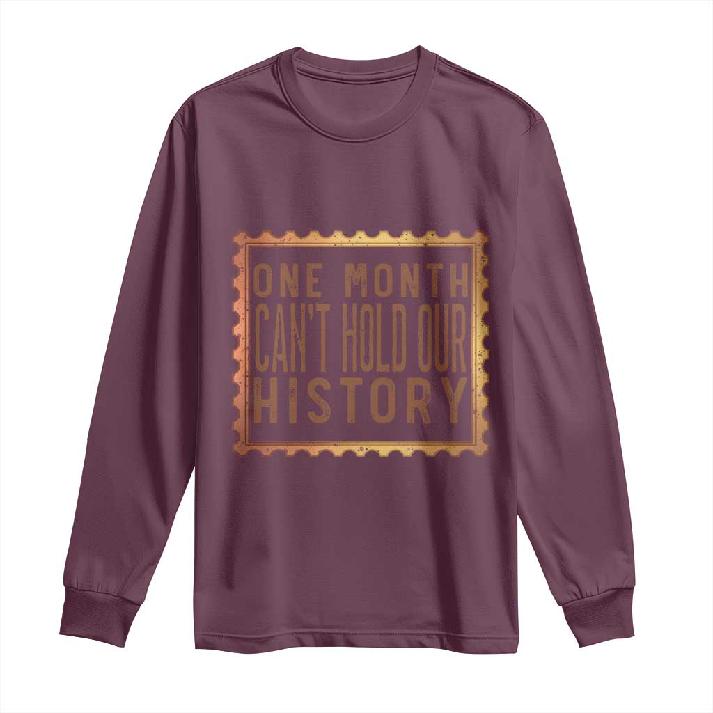 One Month Cannot Hold Our History Long Sleeve Shirt African American Gift