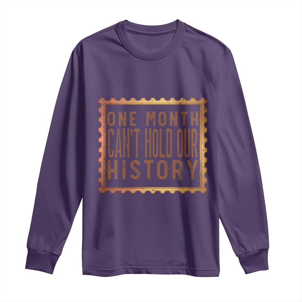One Month Cannot Hold Our History Long Sleeve Shirt African American Gift