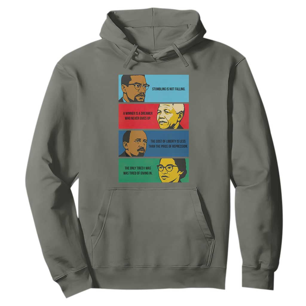 African American Leaders History Quote Gift Hoodie