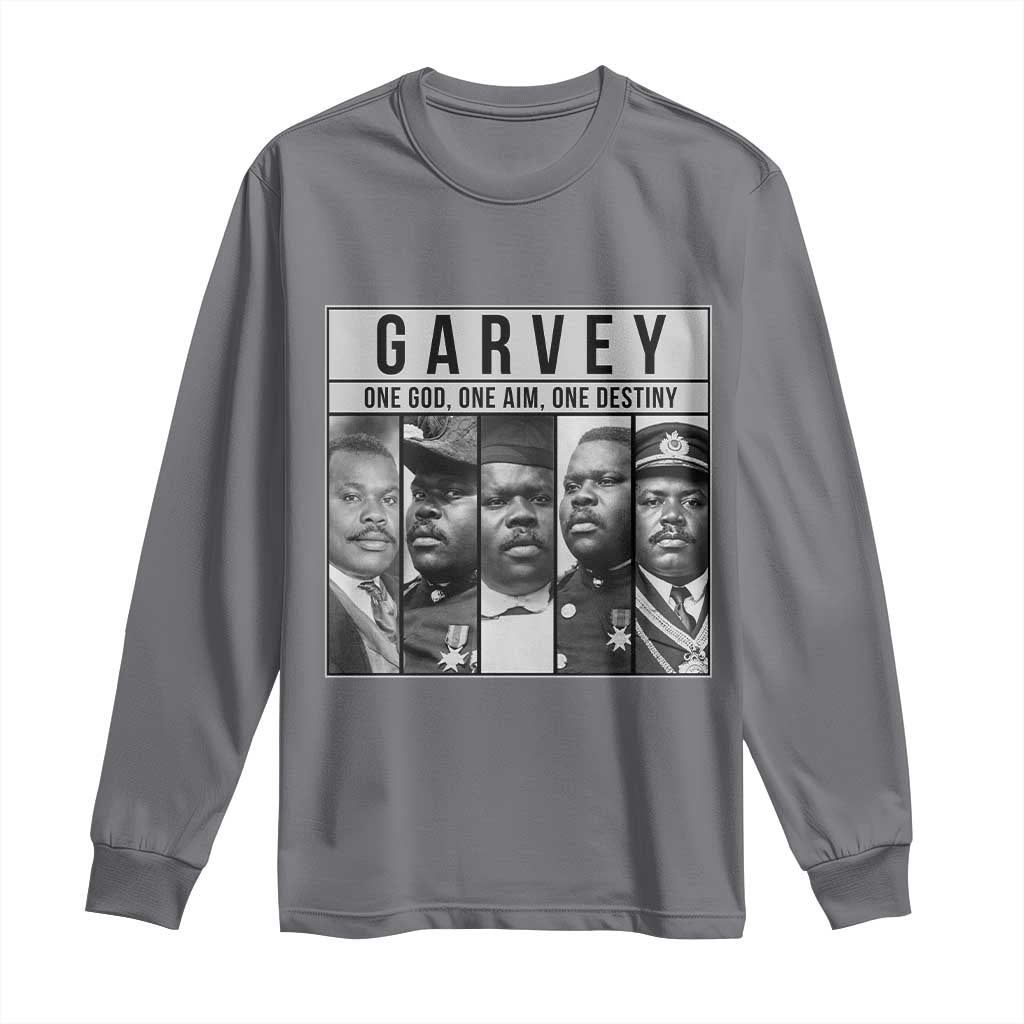 Marcus Garvey Quote Long Sleeve Shirt One God One Aim One Destiny