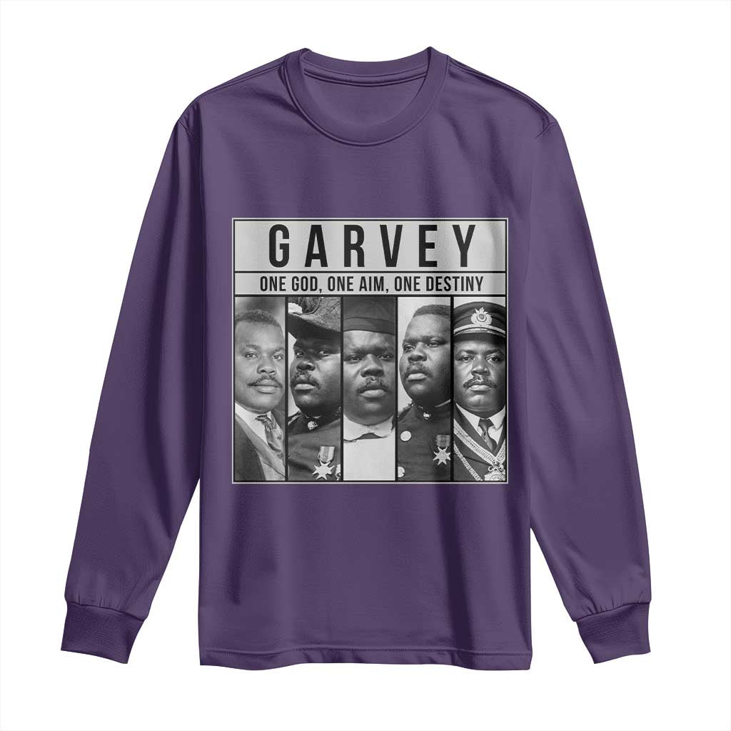 Marcus Garvey Quote Long Sleeve Shirt One God One Aim One Destiny