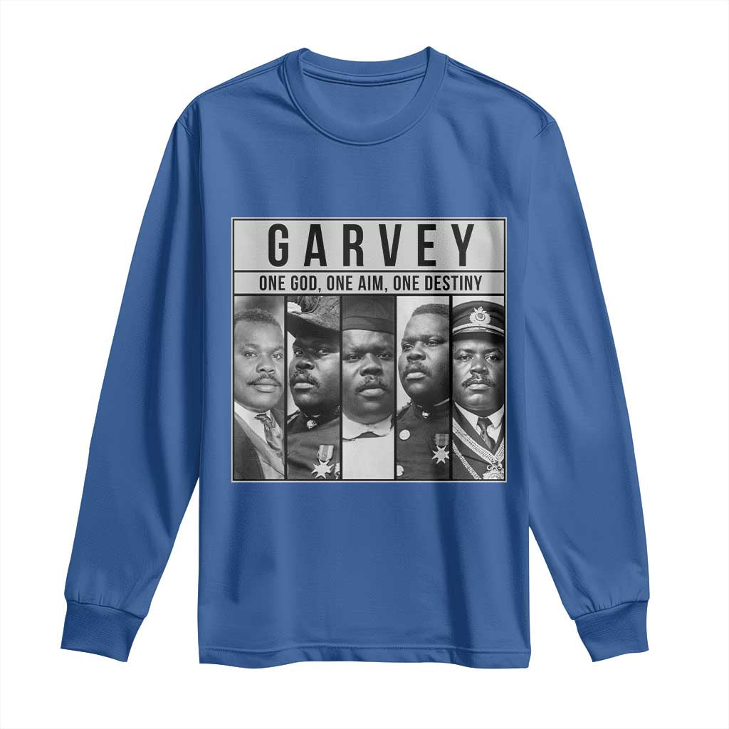 Marcus Garvey Quote Long Sleeve Shirt One God One Aim One Destiny