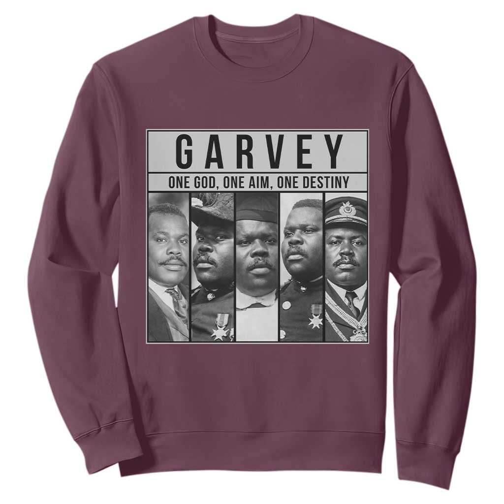 Marcus Garvey Quote Sweatshirt One God One Aim One Destiny