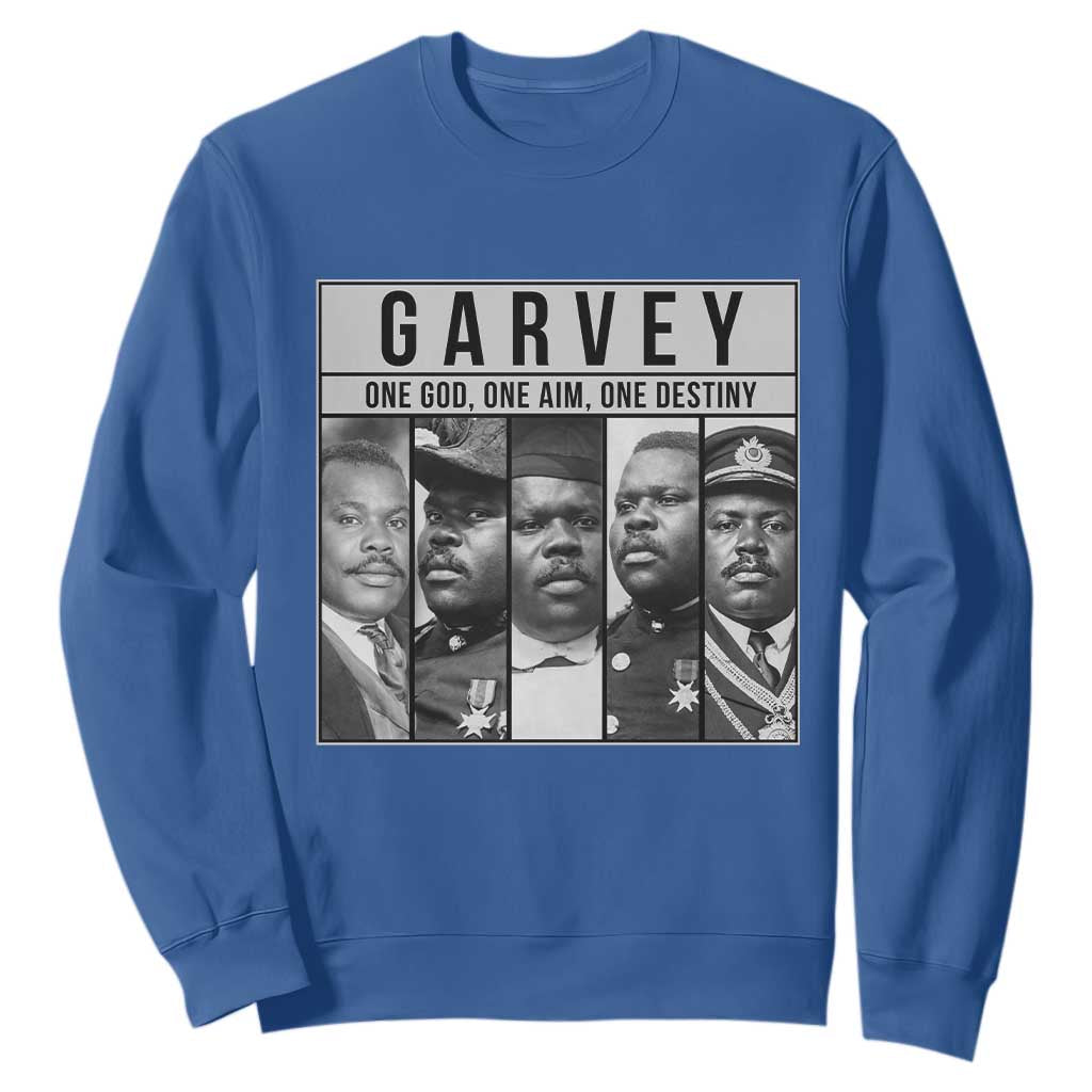 Marcus Garvey Quote Sweatshirt One God One Aim One Destiny