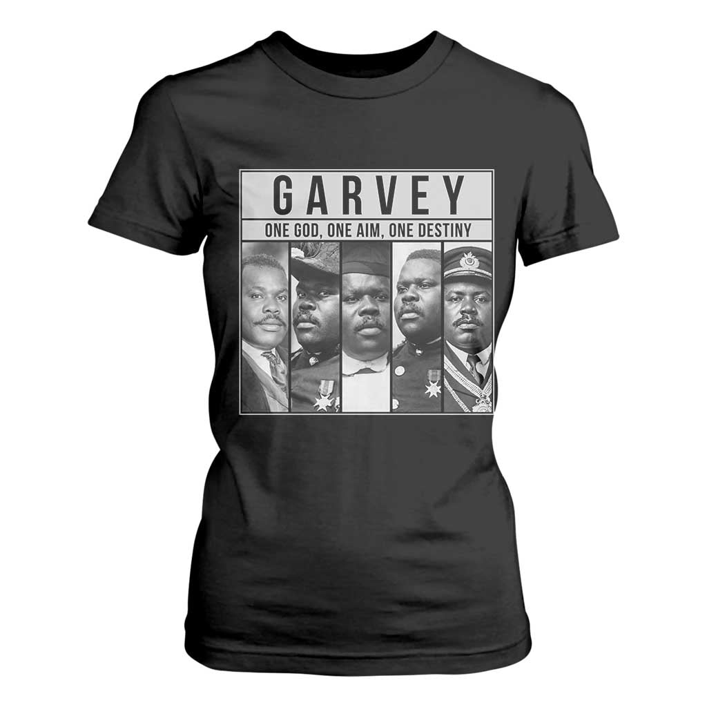 Marcus Garvey Quote T Shirt For Women One God One Aim One Destiny