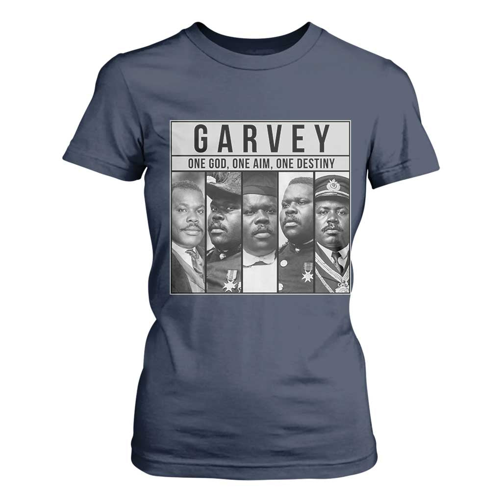 Marcus Garvey Quote T Shirt For Women One God One Aim One Destiny