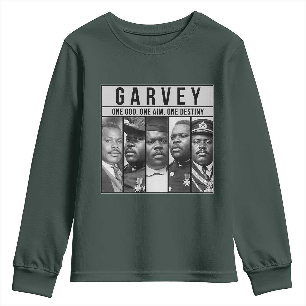 Marcus Garvey Quote Youth Sweatshirt One God One Aim One Destiny