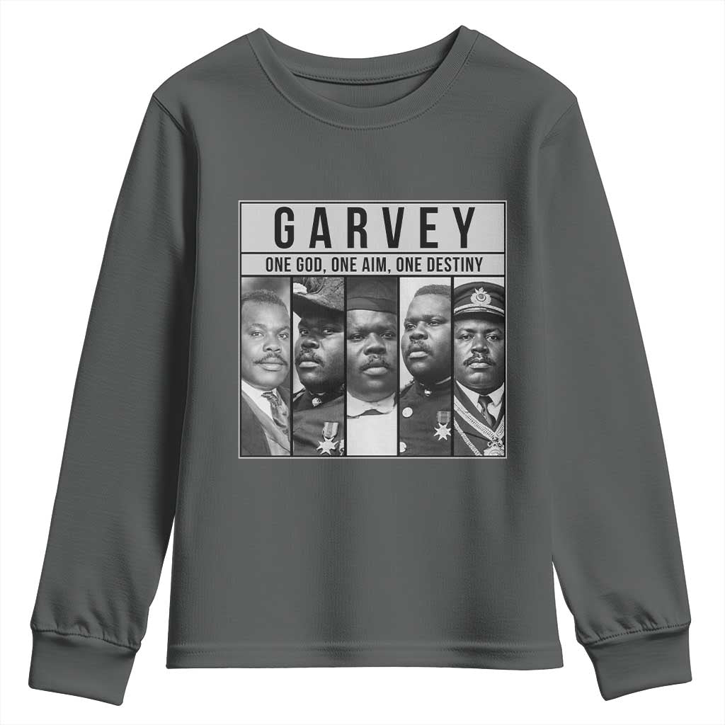 Marcus Garvey Quote Youth Sweatshirt One God One Aim One Destiny
