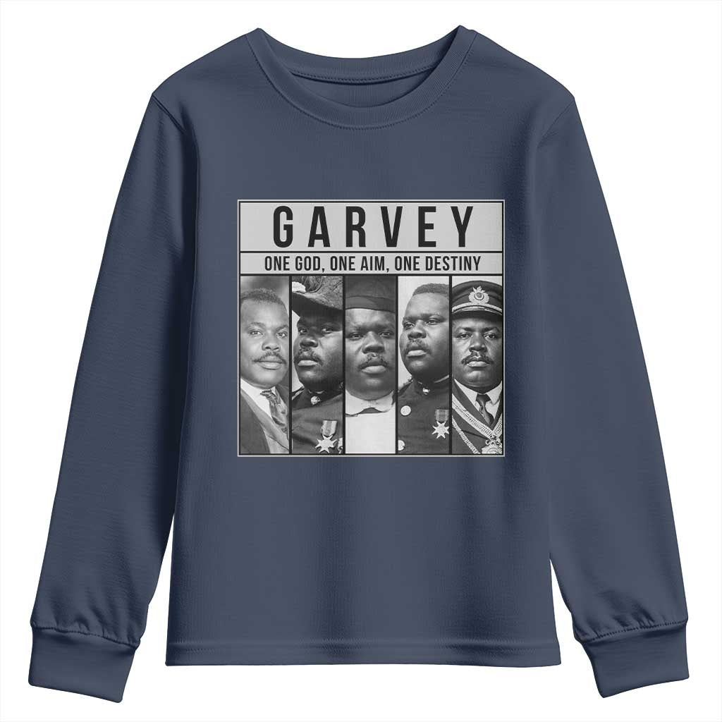 Marcus Garvey Quote Youth Sweatshirt One God One Aim One Destiny