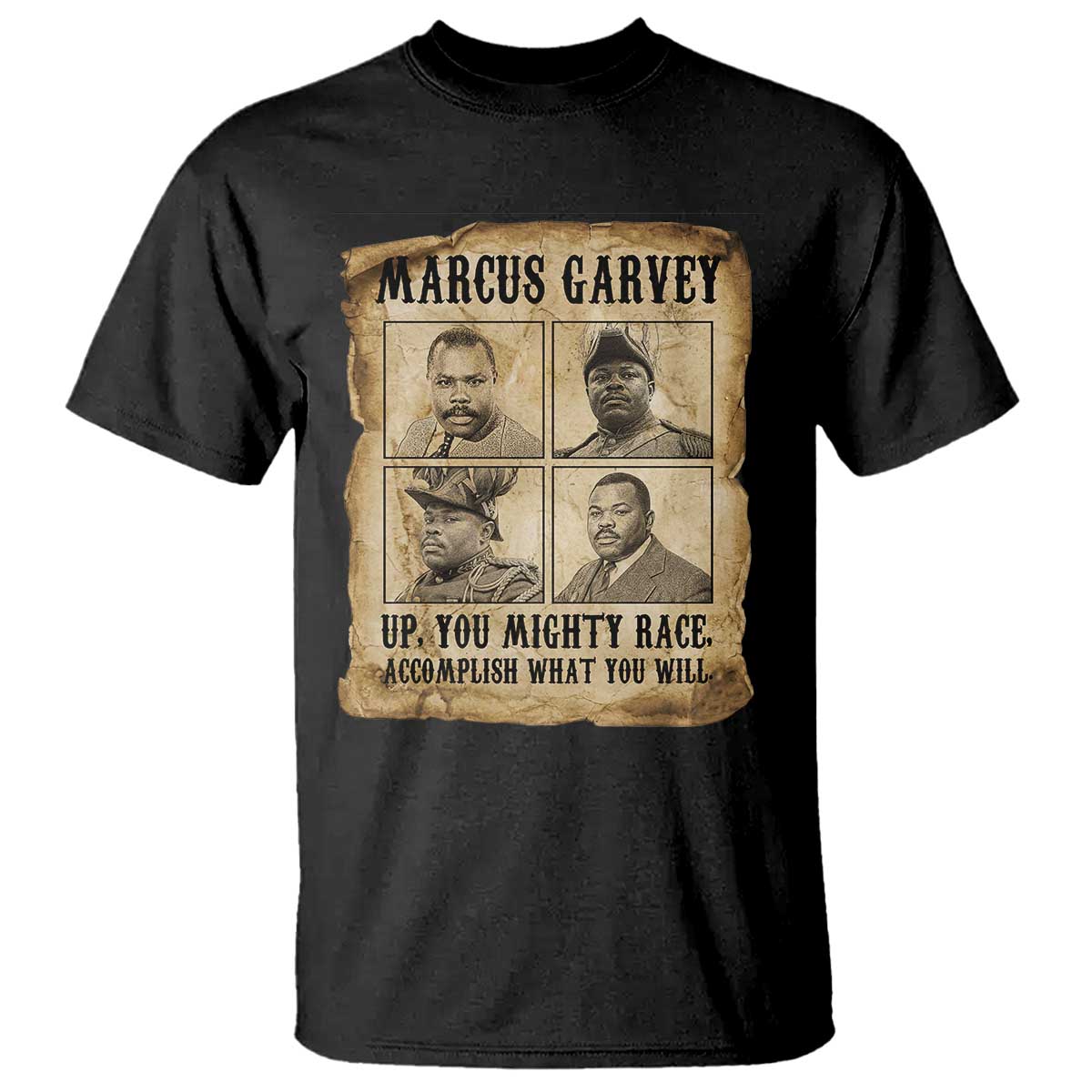 Vintage Marcus Garvey T Shirt Up You Mighty Race Quote