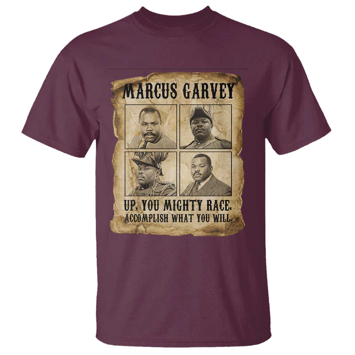 Vintage Marcus Garvey T Shirt Up You Mighty Race Quote