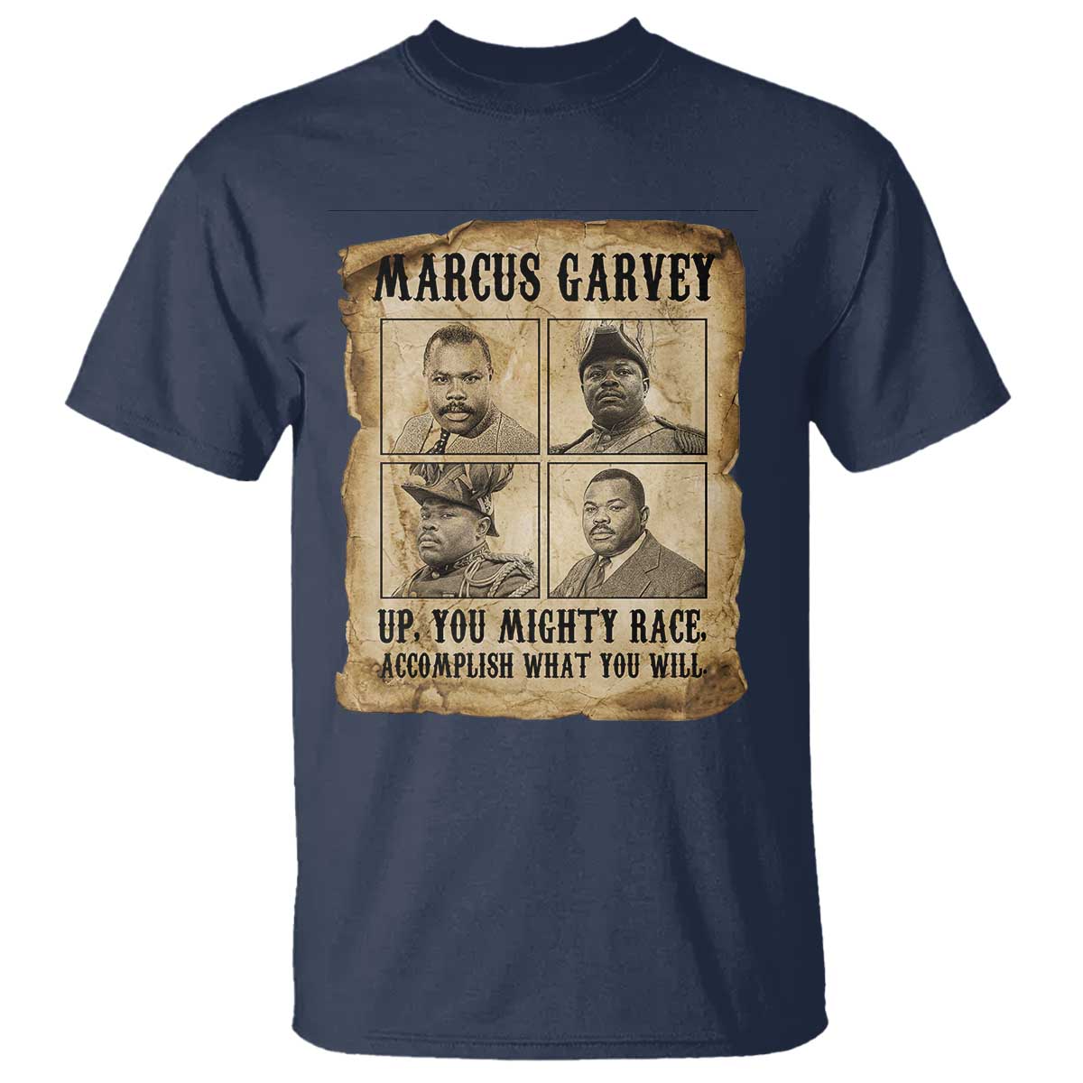 Vintage Marcus Garvey T Shirt Up You Mighty Race Quote