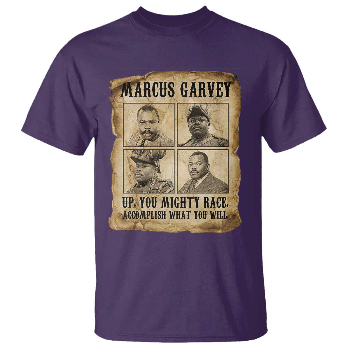 Vintage Marcus Garvey T Shirt Up You Mighty Race Quote