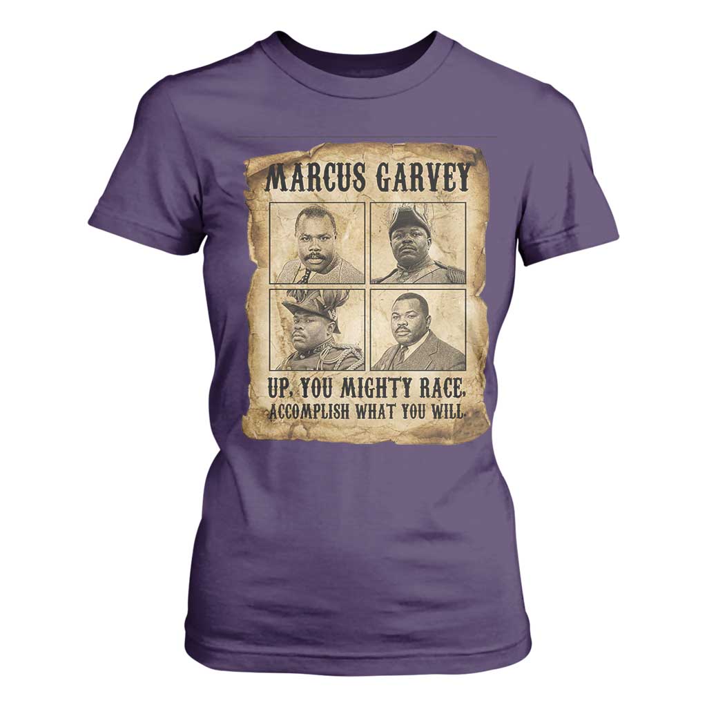 Vintage Marcus Garvey T Shirt For Women Up You Mighty Race Quote