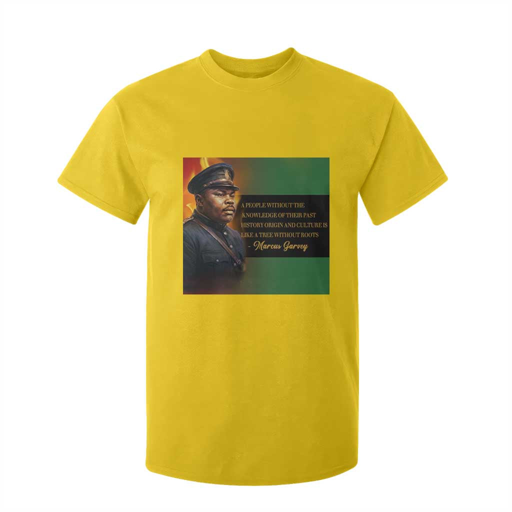 Marcus Garvey Pan African Flag T Shirt For Kid A People Without Knowledge Of Their Past Quote