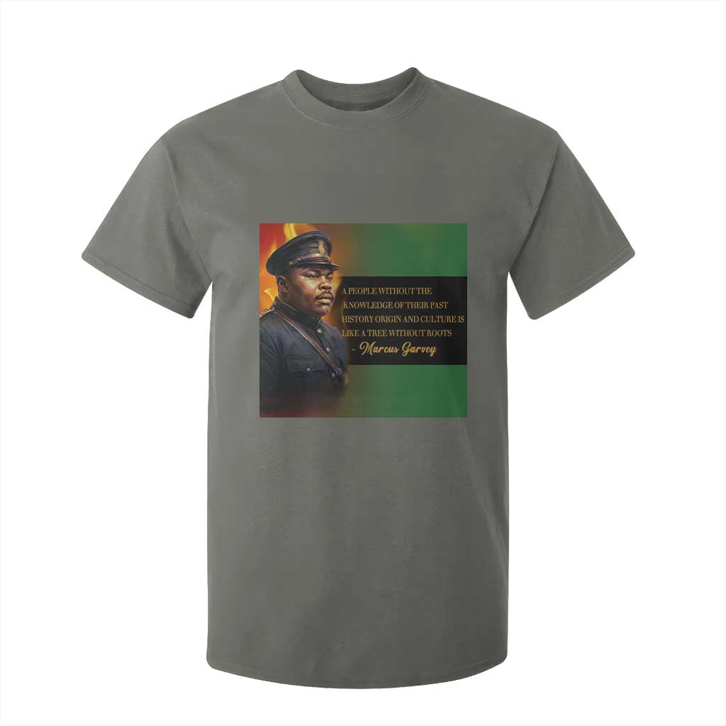 Marcus Garvey Pan African Flag T Shirt For Kid A People Without Knowledge Of Their Past Quote