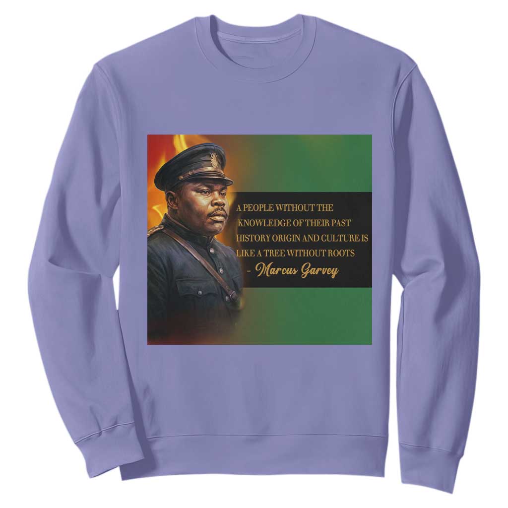 Marcus Garvey Pan African Flag Sweatshirt A People Without Knowledge Of Their Past Quote