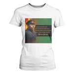Marcus Garvey Pan African Flag T Shirt For Women A People Without Knowledge Of Their Past Quote