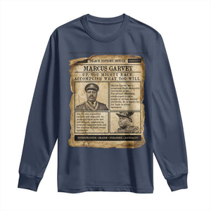 Vintage Newspaper Marcus Garvey Long Sleeve Shirt Up You Mighty Race Quote