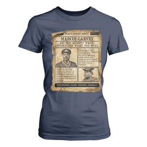 Vintage Newspaper Marcus Garvey T Shirt For Women Up You Mighty Race Quote
