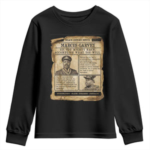Vintage Newspaper Marcus Garvey Youth Sweatshirt Up You Mighty Race Quote