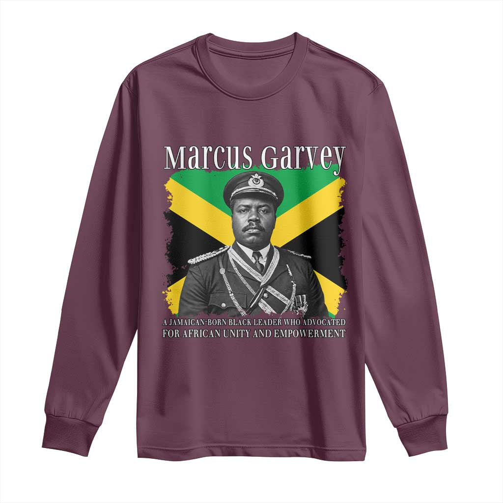Marcus Garvey Jamaican National Hero Long Sleeve Shirt Pan Africanism History Gift