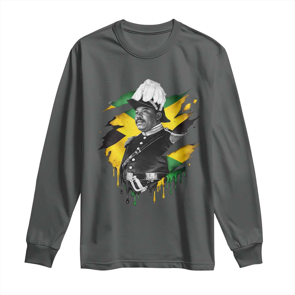 Marcus Garvey Jamaican National Hero Long Sleeve Shirt African American Heritage
