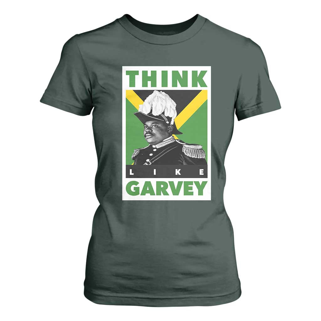 Pan Africanism Think Like Garvey T Shirt For Women Marcus Garvey Jamaica Flag