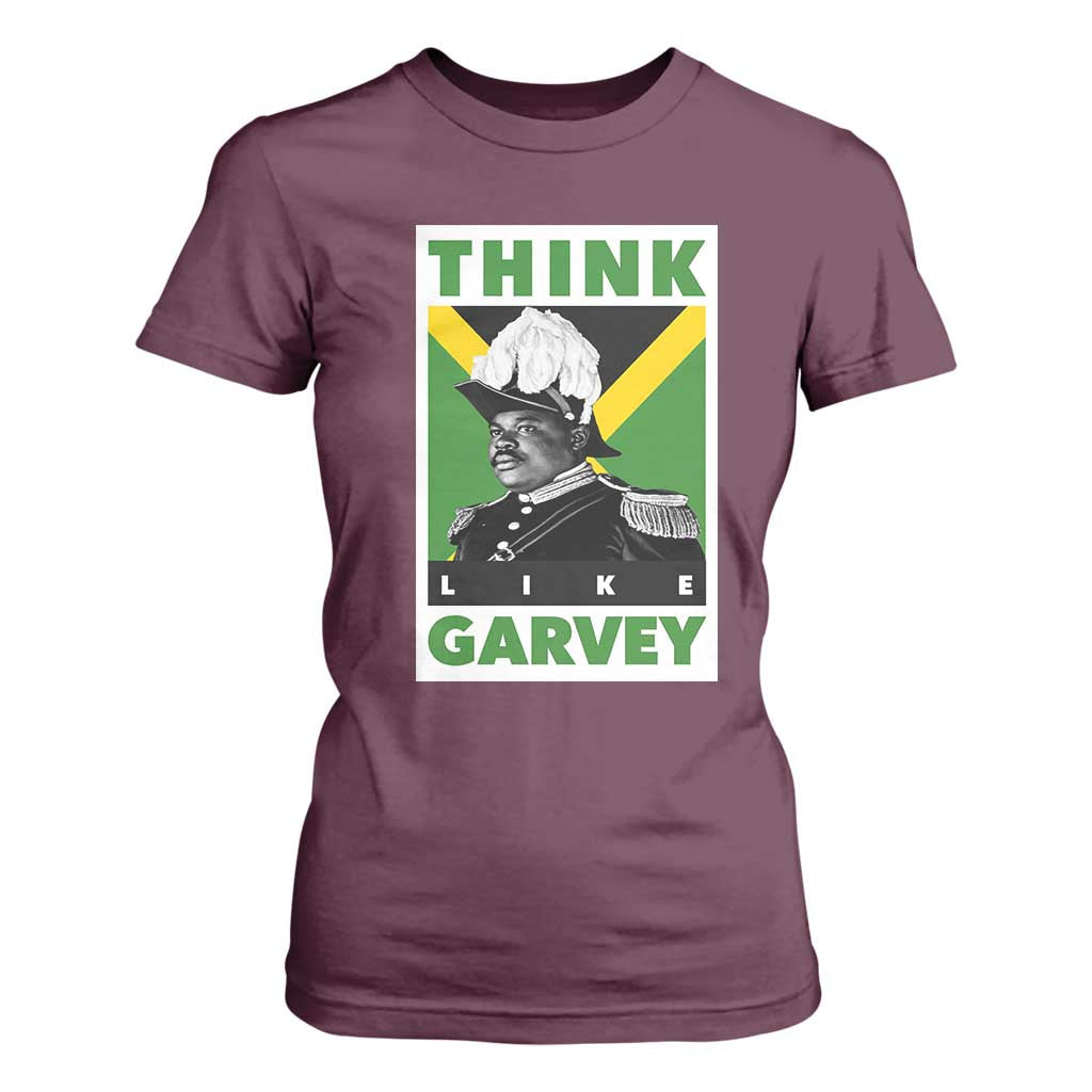Pan Africanism Think Like Garvey T Shirt For Women Marcus Garvey Jamaica Flag