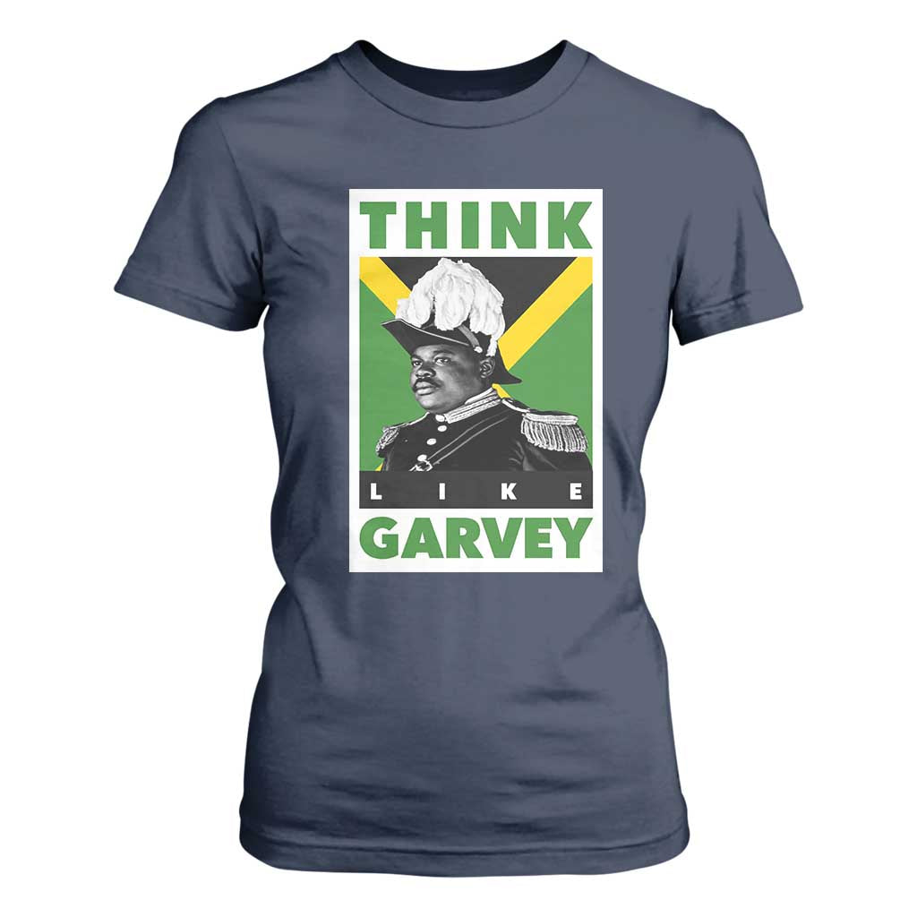 Pan Africanism Think Like Garvey T Shirt For Women Marcus Garvey Jamaica Flag