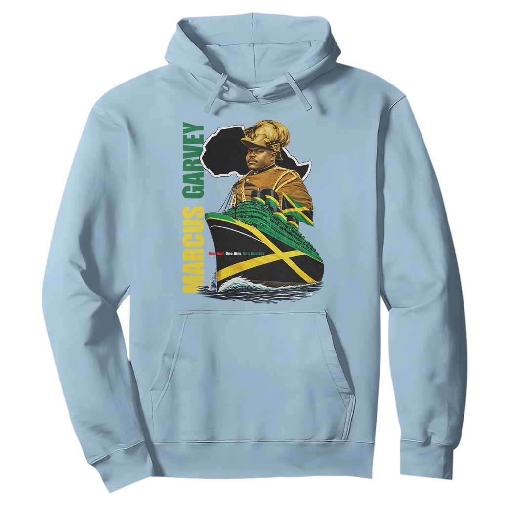 Marcus Garvey Jamaica Pride Hoodie One God One Aim One Destiny