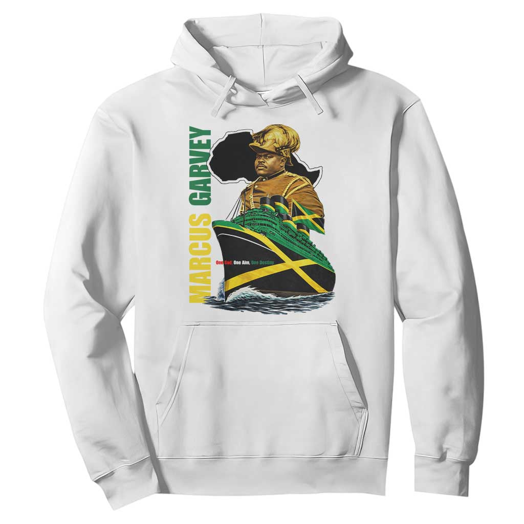 Marcus Garvey Jamaica Pride Hoodie One God One Aim One Destiny