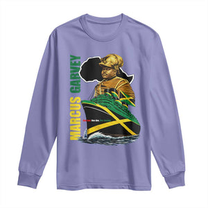 Marcus Garvey Jamaica Pride Long Sleeve Shirt One God One Aim One Destiny