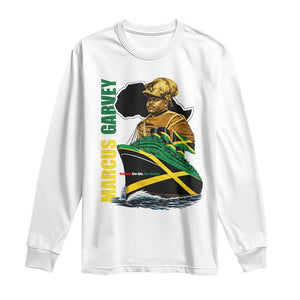 Marcus Garvey Jamaica Pride Long Sleeve Shirt One God One Aim One Destiny