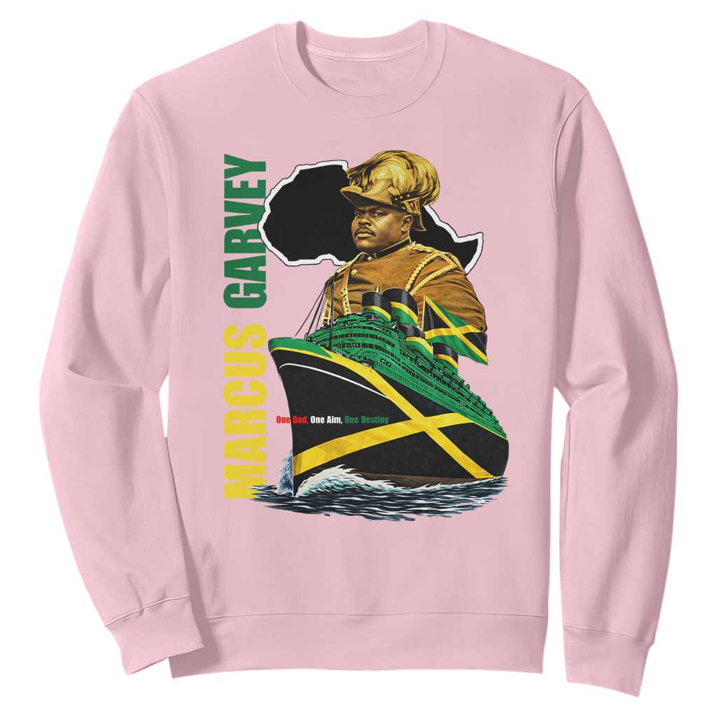 Marcus Garvey Jamaica Pride Sweatshirt One God One Aim One Destiny