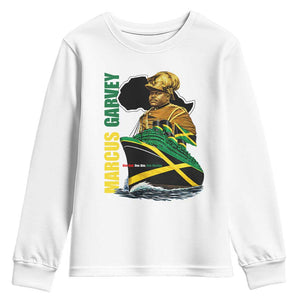 Marcus Garvey Jamaica Pride Youth Sweatshirt One God One Aim One Destiny