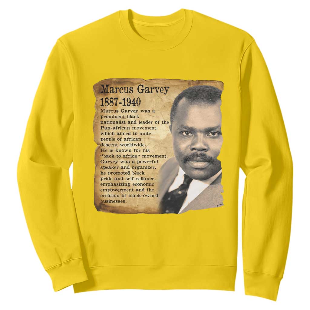 Marcus Garvey Sweatshirt Strong Black History Leader