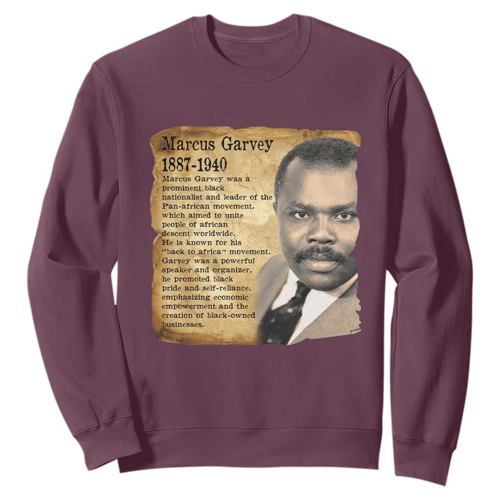 Marcus Garvey Sweatshirt Strong Black History Leader